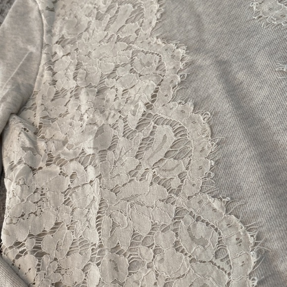 J Crew lace trimmed sweatshirt - Picture 3 of 7